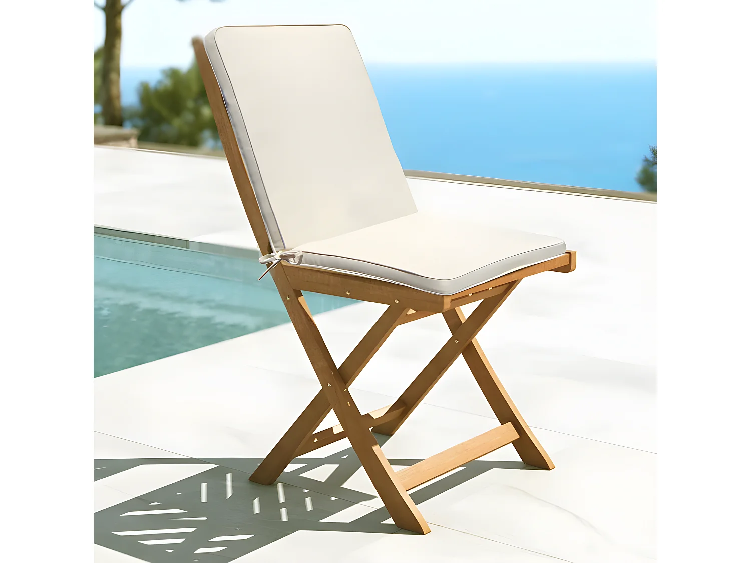 MilaniHome.it - Cuscino in poliestere sfoderabile e idrorepellente di design per esterno giardino cm 40 l x 90 p x 4 hdi coloreEcrù