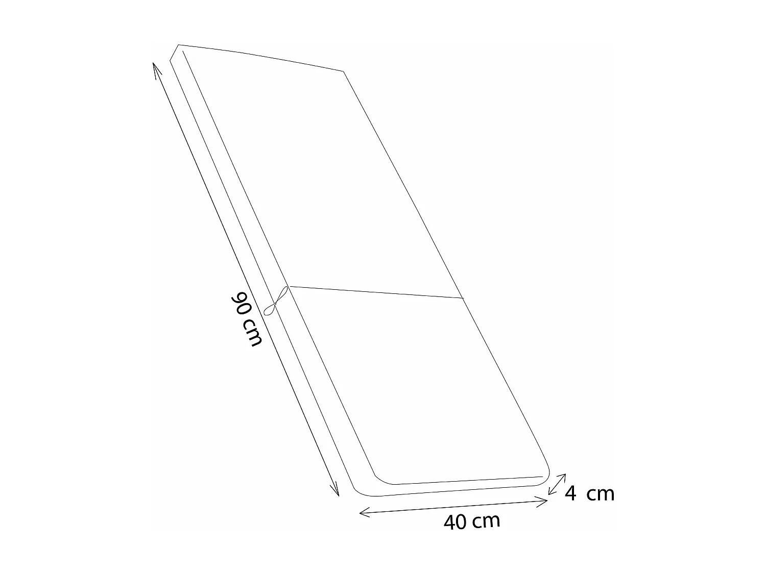 MilaniHome.it - Cuscino in poliestere sfoderabile e idrorepellente di design per esterno giardino cm 40 l x 90 p x 4 hdi coloreEcrù