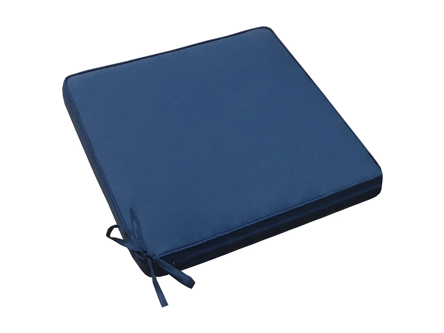 MilaniHome.it - Cuscino in poliestere sfoderabile e idrorepellente di design per esterno giardino cm 39 l x 39 p x 4 hdi coloreBlu