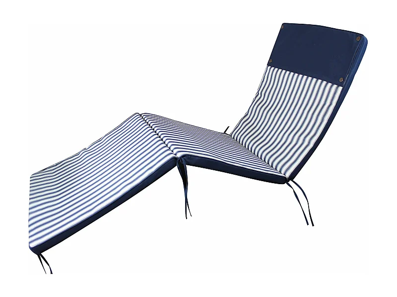 MilaniHome.it - Cuscino in poliestere sfoderabile e idrorepellente di design per esterno giardino cm 59 l x 194,5 p x 4 hdi coloreBlu