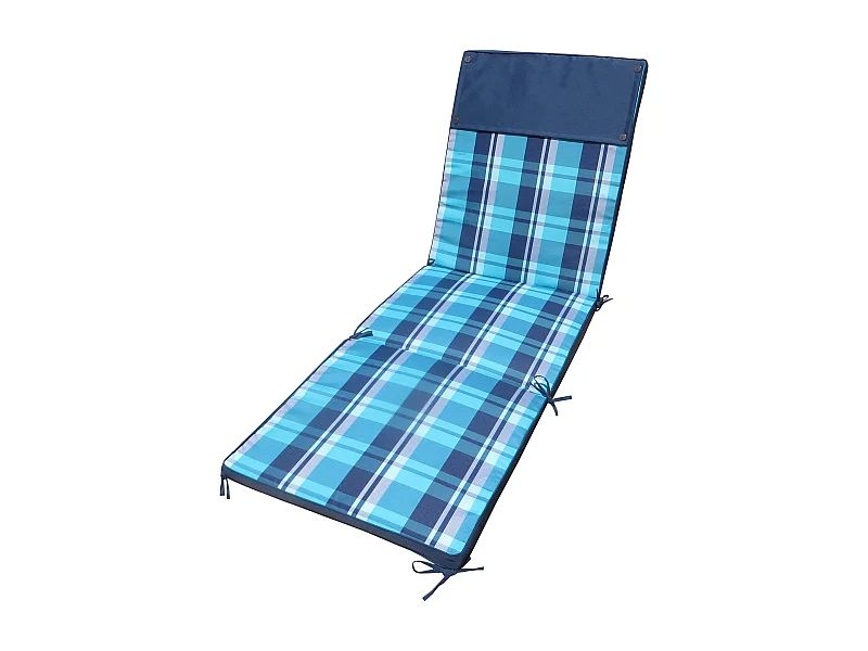 MilaniHome.it - Cuscino in poliestere sfoderabile e idrorepellente di design per esterno giardino cm 59 l x 194,5 p x 4 hdi coloreBlu