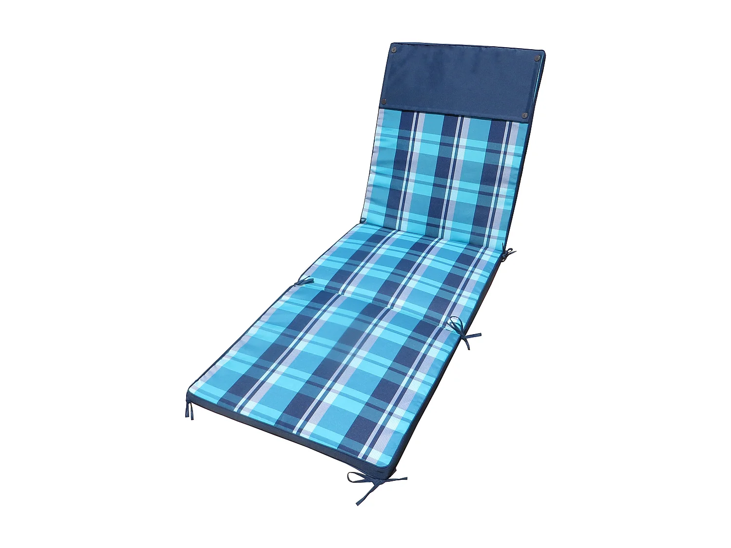 MilaniHome.it - Cuscino in poliestere sfoderabile e idrorepellente di design per esterno giardino cm 59 l x 194,5 p x 4 hdi coloreBlu