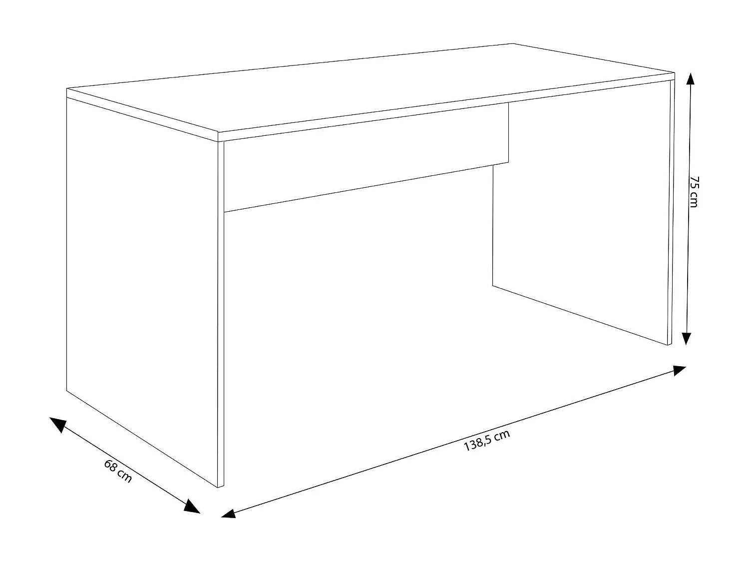 MilaniHome.it - scrivania di design per studio moderna 138,5x75x68 hdi coloreCemento