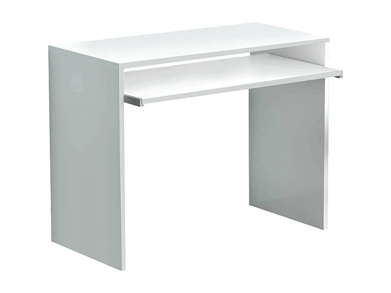 MilaniHome.it - scrivania di design per studio con porta tastiera 90x45x74 hdi coloreBianco