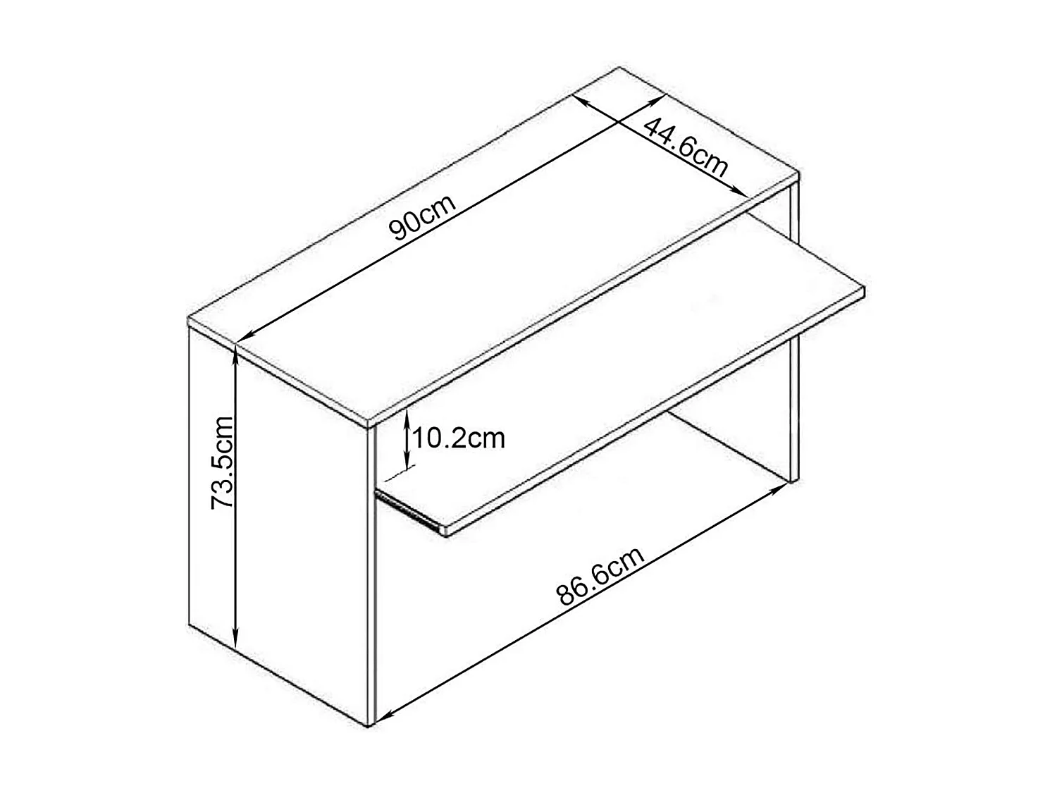 MilaniHome.it - scrivania di design per studio con porta tastiera 90x45x74 hdi coloreMarrone