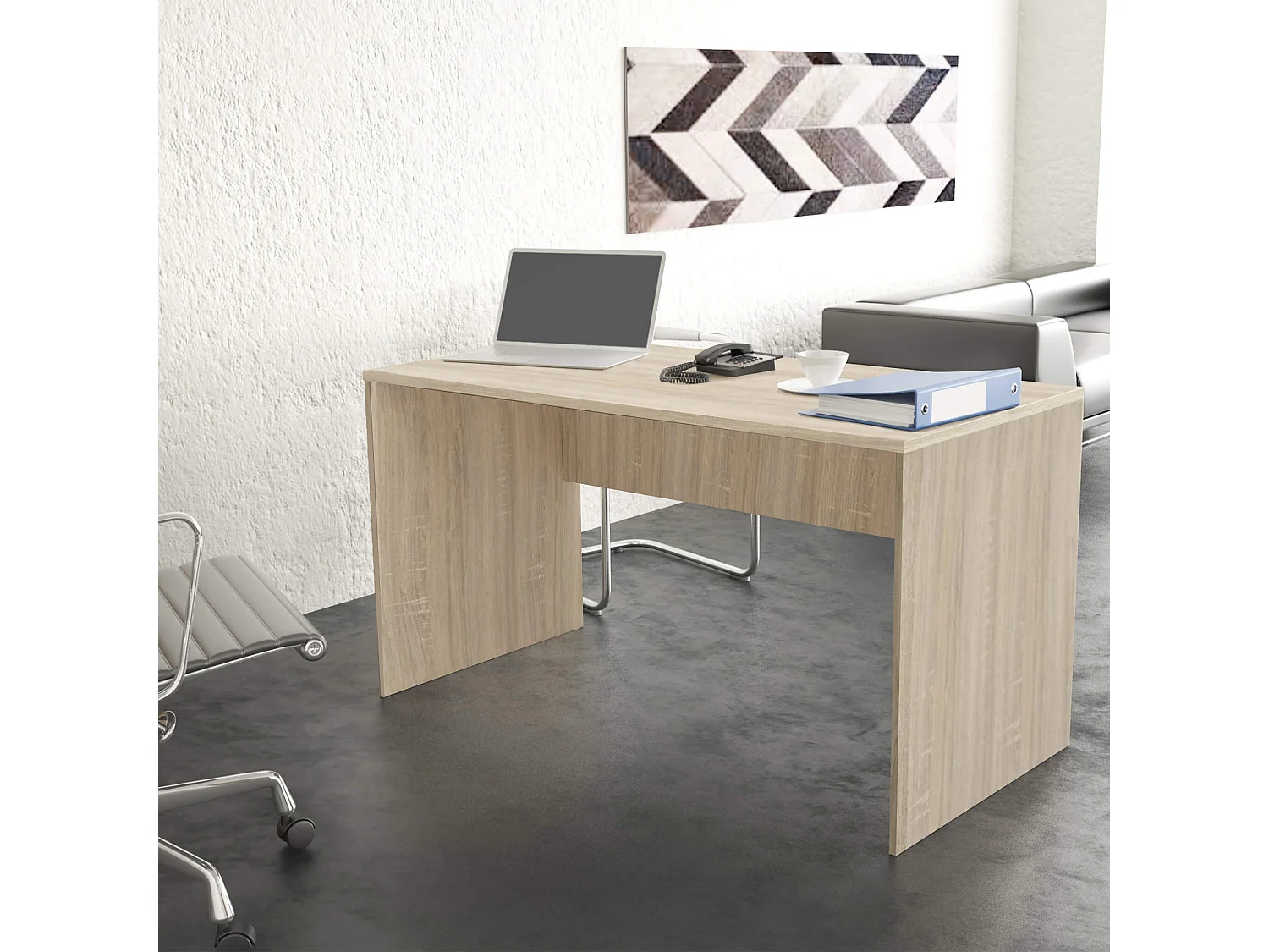 MilaniHome.it - scrivania di design per studio moderna 138,5x75x68 hdi coloreMarrone