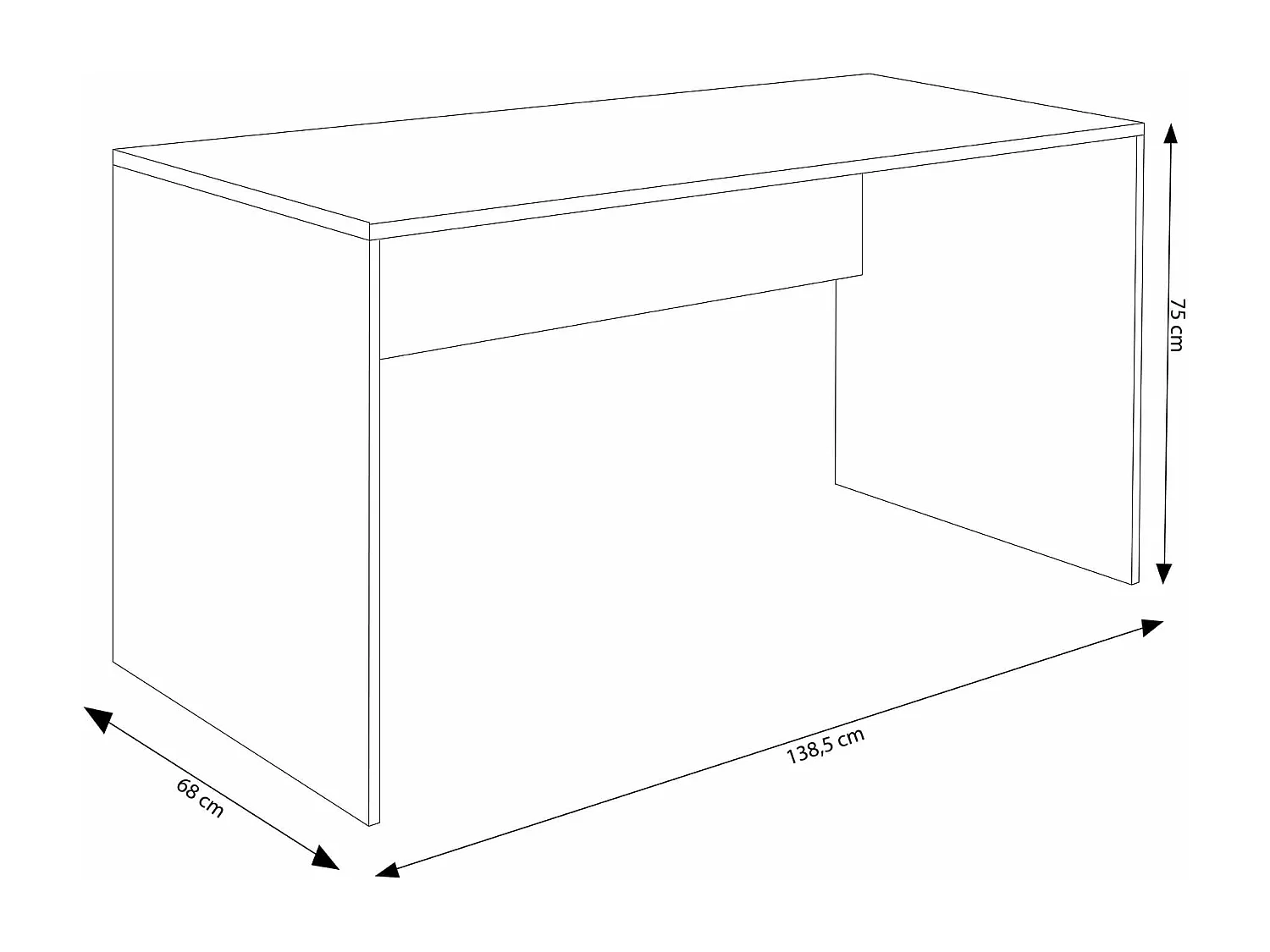 MilaniHome.it - scrivania di design per studio moderna 138,5x75x68 hdi coloreMarrone
