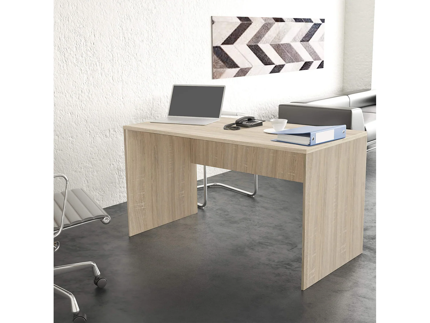 MilaniHome.it - scrivania di design per studio moderna 138,5x75x68 hdi coloreMarrone