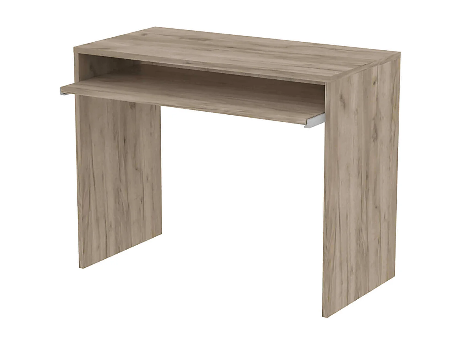 MilaniHome.it - scrivania di design per studio con porta tastiera 90x45x74 hdi coloreRovere grigio