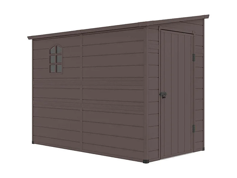 MilaniHome.it - casetta in resina da giardino porta attrezzi cm 143x247x194 hdi coloreMarrone