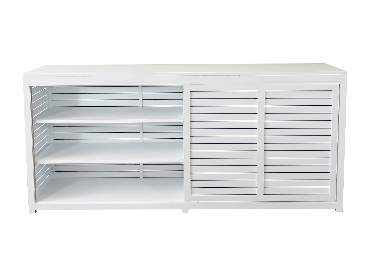 MilaniHome.it - madia da giardino in alluminio di design per esterno giardino cm 200 l x 60 p x 90 hdi coloreBianco