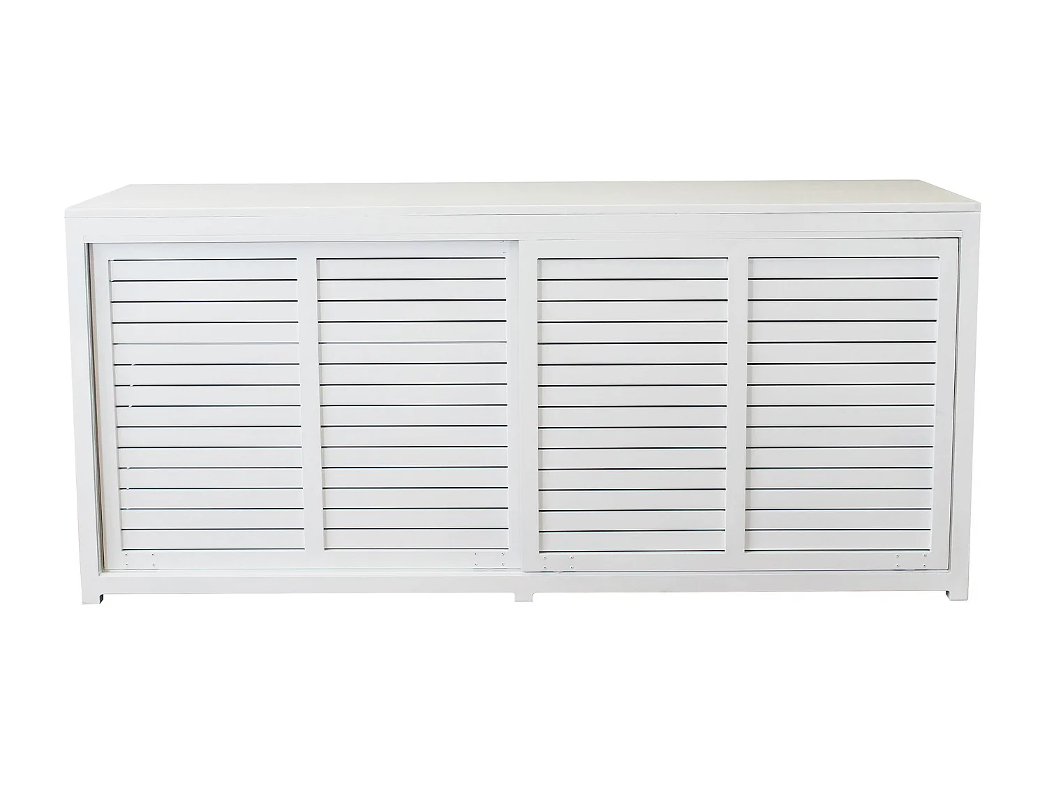 MilaniHome.it - madia da giardino in alluminio di design per esterno giardino cm 200 l x 60 p x 90 hdi coloreBianco