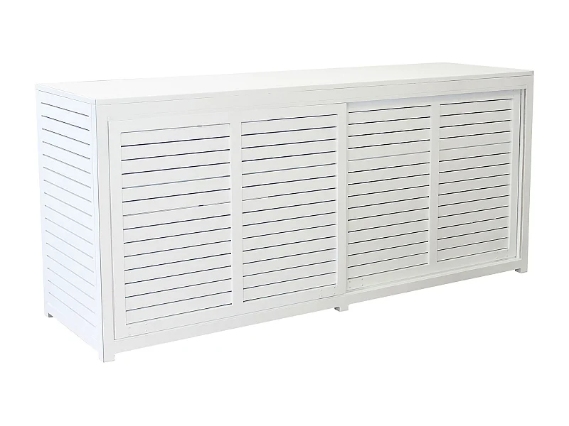 MilaniHome.it - madia da giardino in alluminio di design per esterno giardino cm 200 l x 60 p x 90 hdi coloreBianco