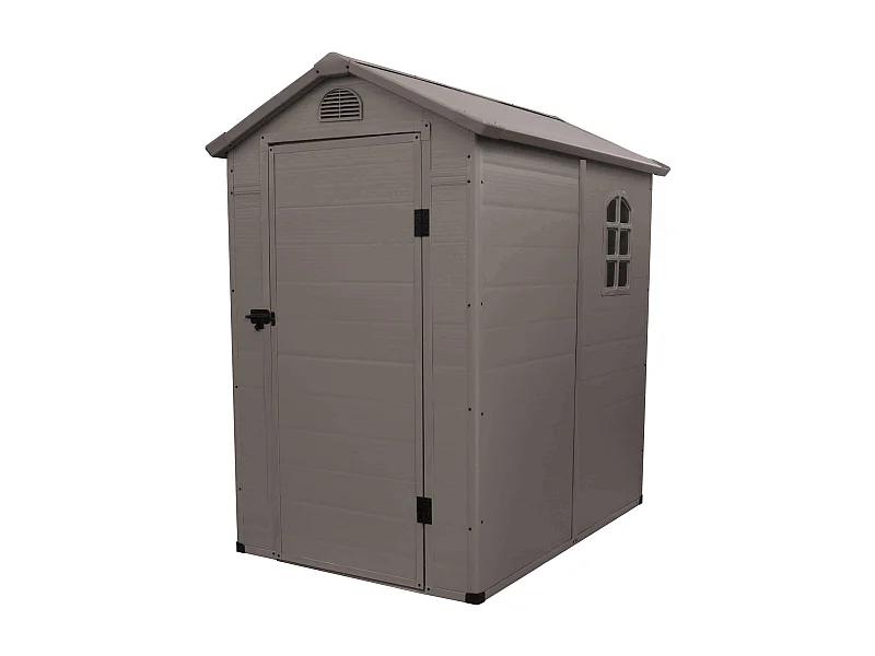 MilaniHome.it - casetta in resina da giardino porta attrezzi cm 134x192x204 hdi coloreMarrone