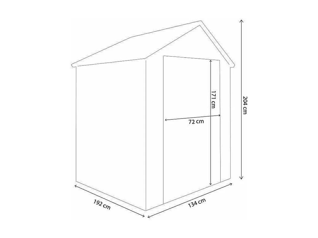MilaniHome.it - casetta in resina da giardino porta attrezzi cm 134x192x204 hdi coloreMarrone