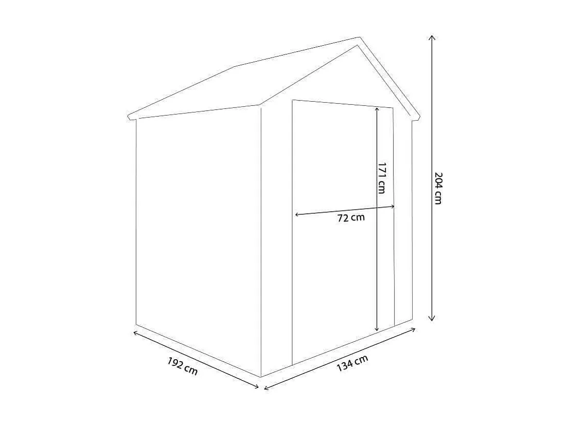 MilaniHome.it - casetta in resina da giardino porta attrezzi cm 134x192x204 hdi coloreMarrone