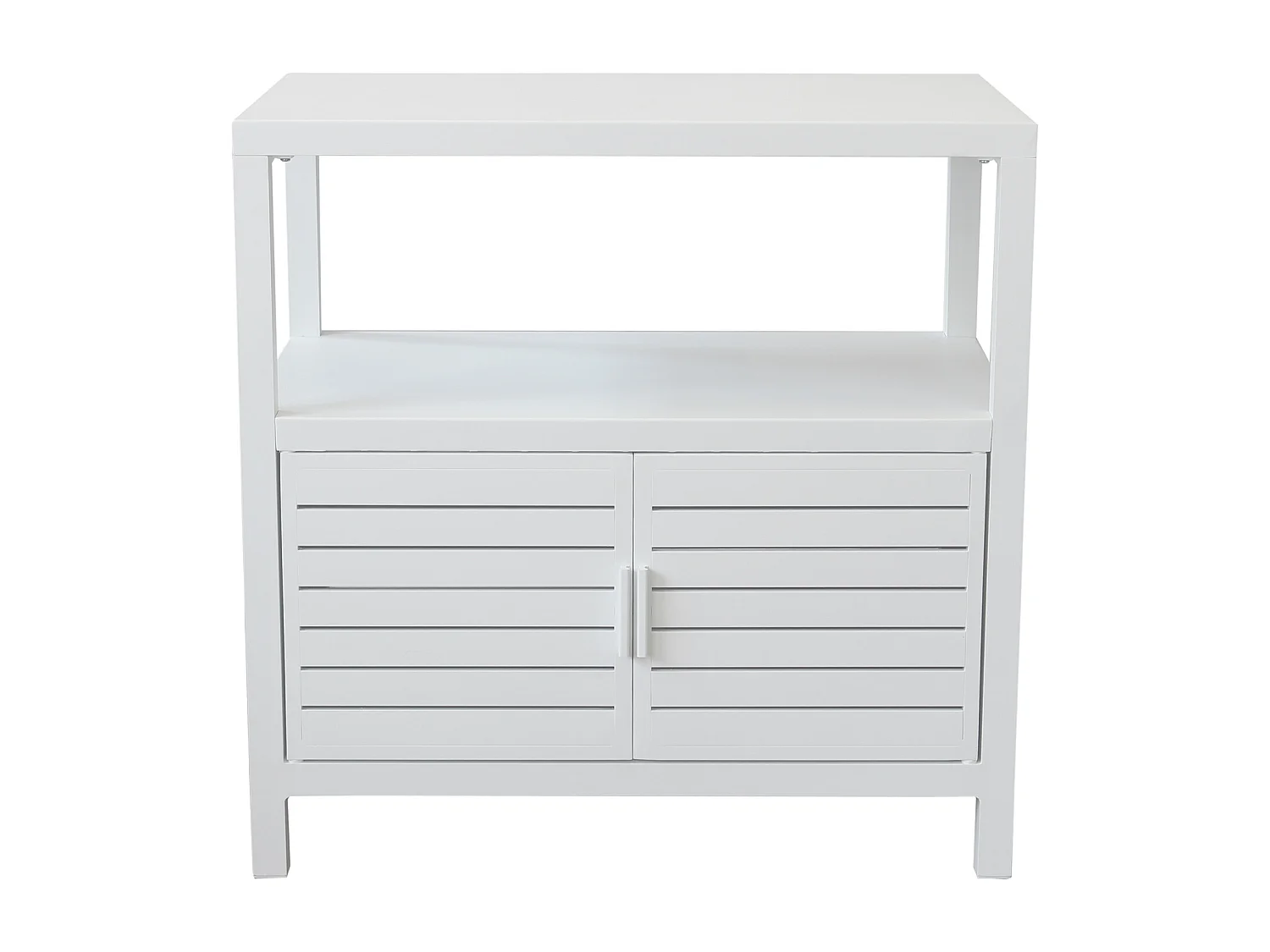 MilaniHome.it - mobiletto da giardino in alluminio di design per esterno giardino cm 90 l x 55 p x 90 hdi coloreBianco
