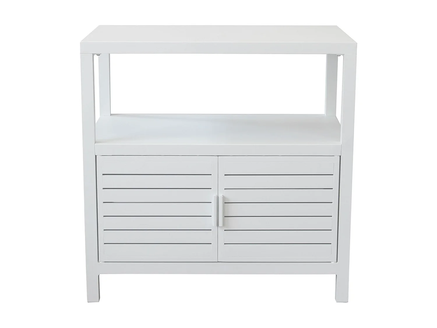 MilaniHome.it - mobiletto da giardino in alluminio di design per esterno giardino cm 90 l x 55 p x 90 hdi coloreBianco