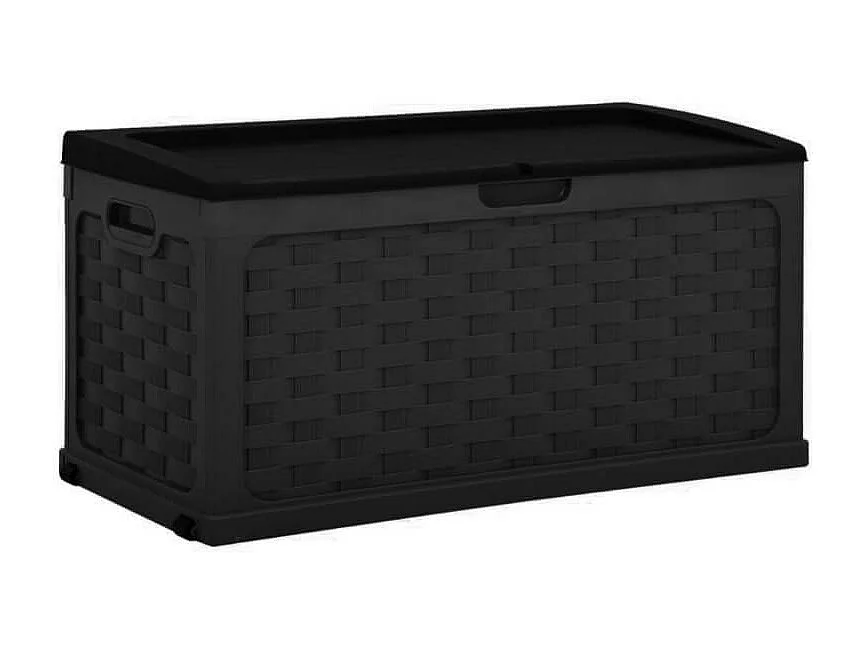 Milani Home - baule contenitore da esterno in plastica, antracite, 305 litri, 116 x 56 x 58 cm