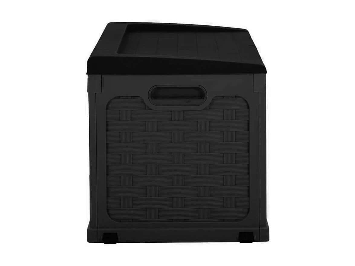 Milani Home - baule contenitore da esterno in plastica, antracite, 305 litri, 116 x 56 x 58 cm