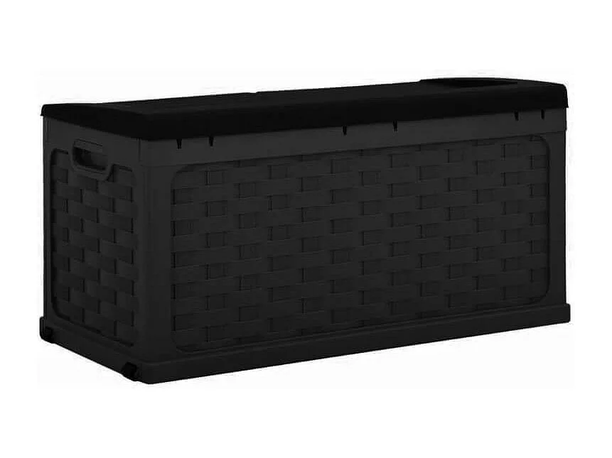 Milani Home - baule contenitore da esterno in plastica, antracite, 305 litri, 116 x 56 x 58 cm