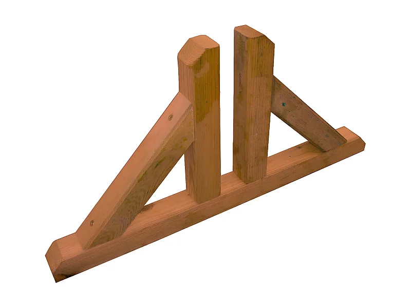 MilaniHome.it - Piedino Doppio Sostegno Griglia 60x4,5x30di coloreMarrone