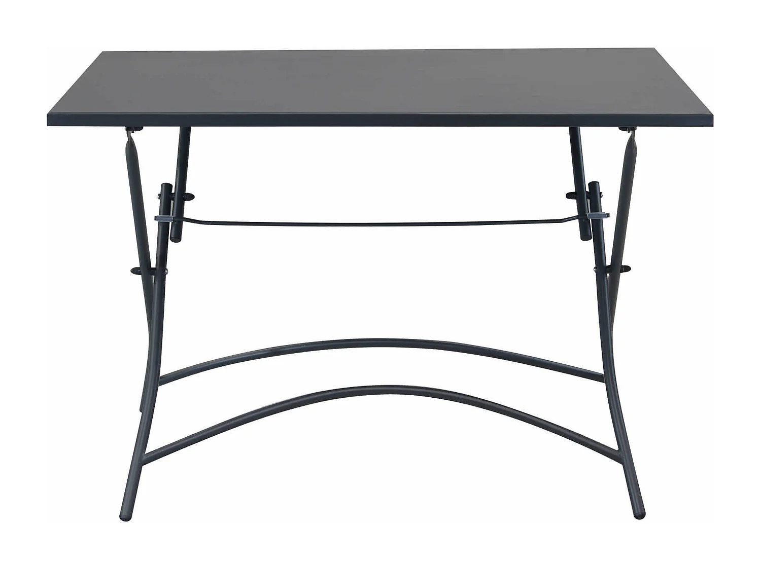 MilaniHome.it - Tavolo Rettangolare Pieghevole In Ferro Nero 110x70 Per Esterno Giardino, Portico, Ristorante, Gelateria Bar Hotel Albergodi coloreAntracite