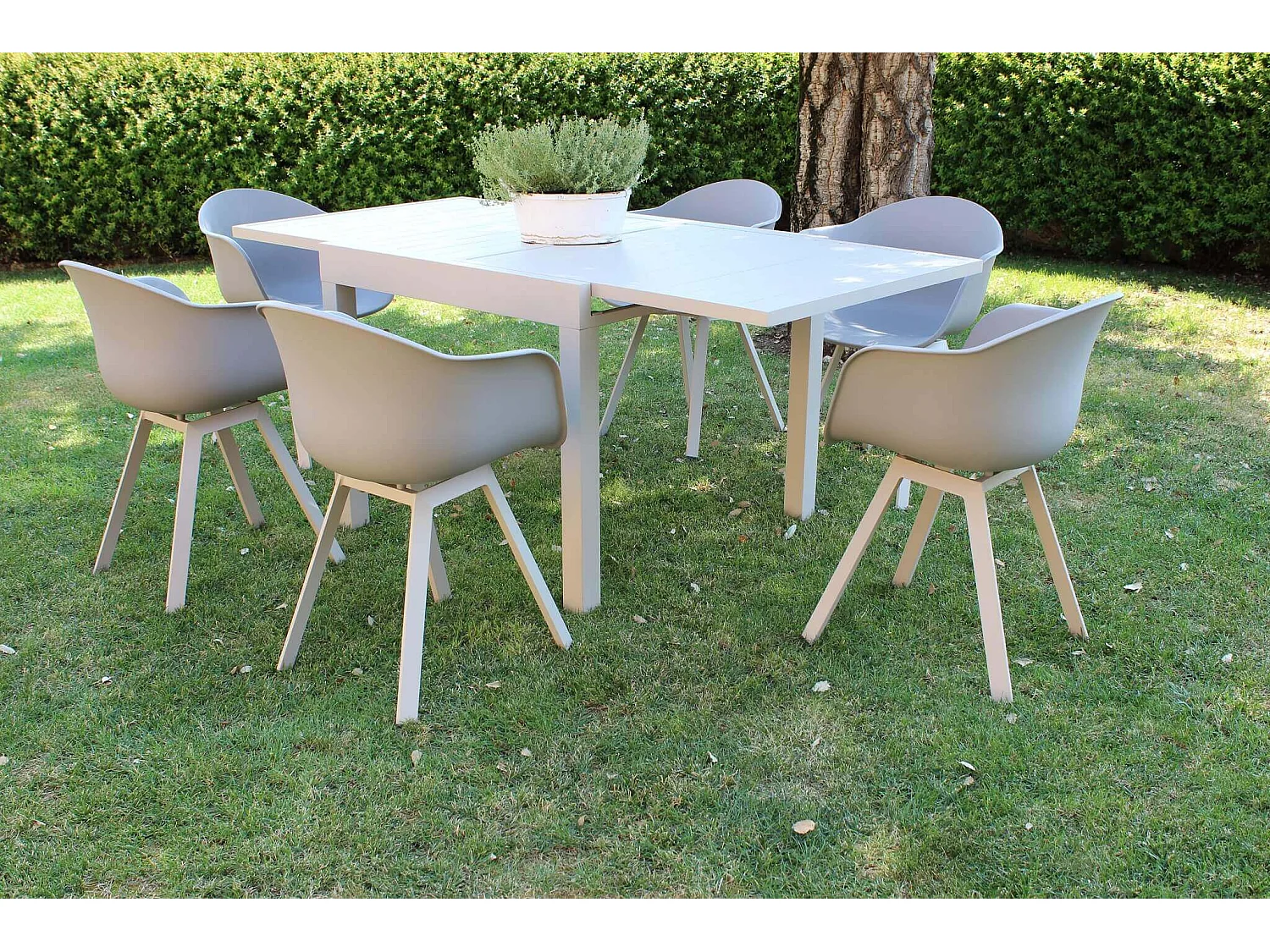MilaniHome.it - Tavolo Rettangolare Allungabile In Alluminio Da Esterno Giardino, Per Ristorante Albergo Di Design, Cm 90/180x90x75 H Colore Tortoradi coloreTortora
