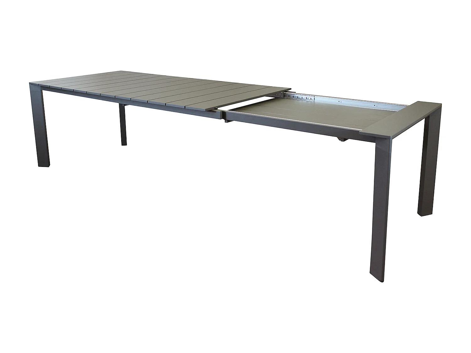 MilaniHome.it - tavolo da giardino in alluminio allungabile 165/215X85 di design per esterno giardino di coloreTaupe