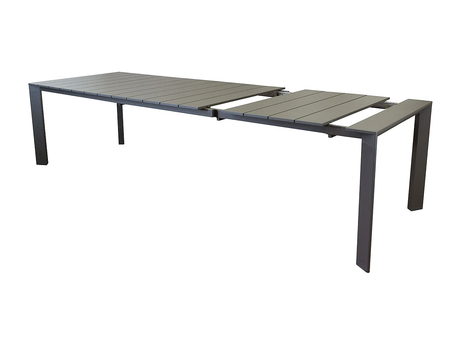 MilaniHome.it - tavolo da giardino in alluminio allungabile 165/215X85 di design per esterno giardino di coloreTaupe