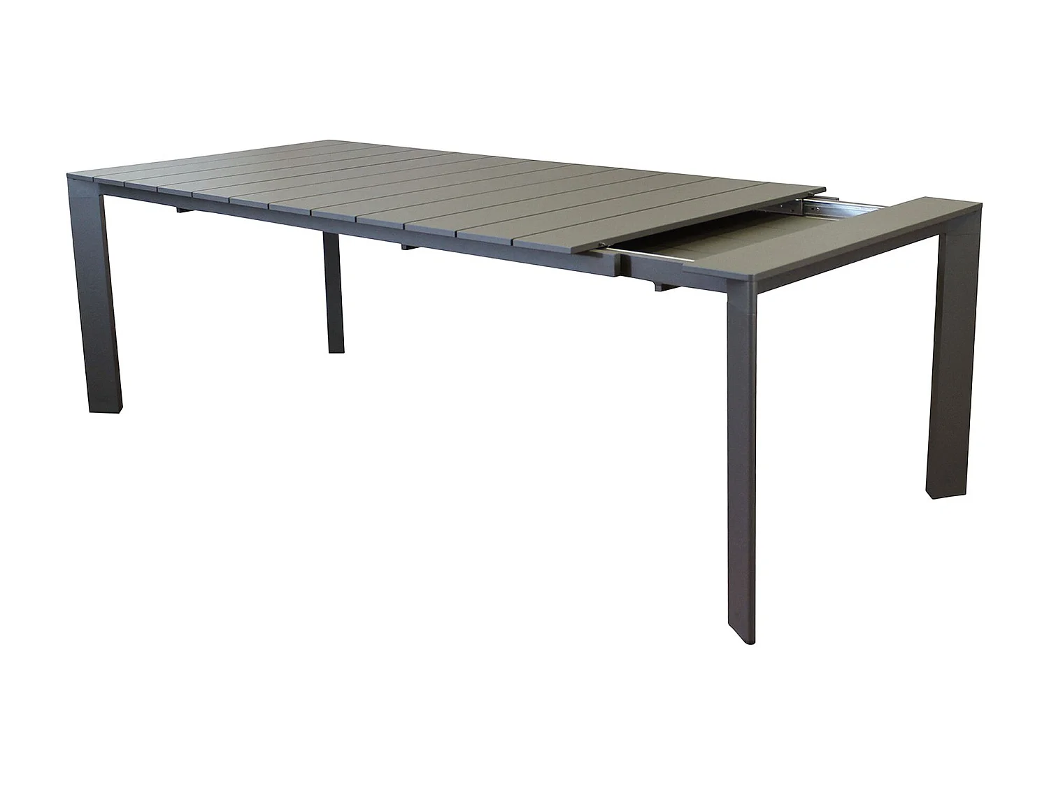 MilaniHome.it - tavolo da giardino in alluminio allungabile 165/215X85 di design per esterno giardino di coloreTaupe