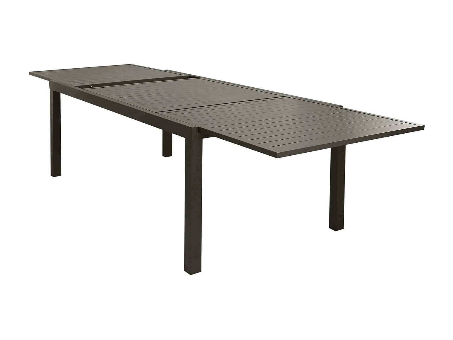 MilaniHome.it - Tavolo Rettangolare Allungabile In Alluminio Taupe 200/300x100 Da Esterno Giardino, Per Ristorante Agriturismo Albergo Hoteldi coloreTaupe