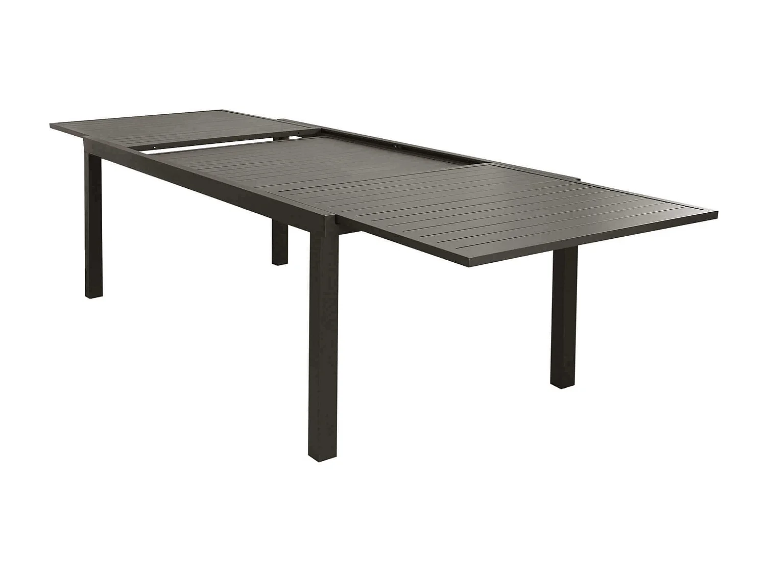 MilaniHome.it - Tavolo Rettangolare Allungabile In Alluminio Taupe 200/300x100 Da Esterno Giardino, Per Ristorante Agriturismo Albergo Hoteldi coloreTaupe