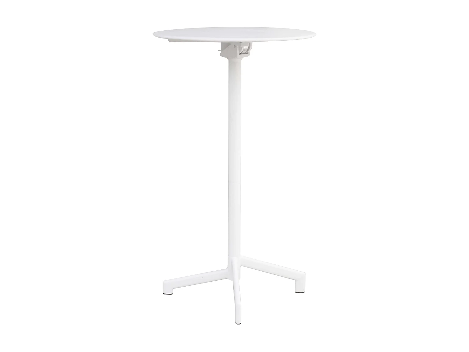 MilaniHome.it - Tavolo Alto In Metallo Per Bar Da Esterno Giardino Con Piano Ribaltabile, Cm diametro 60x102 H Colore Biancodi coloreBianco