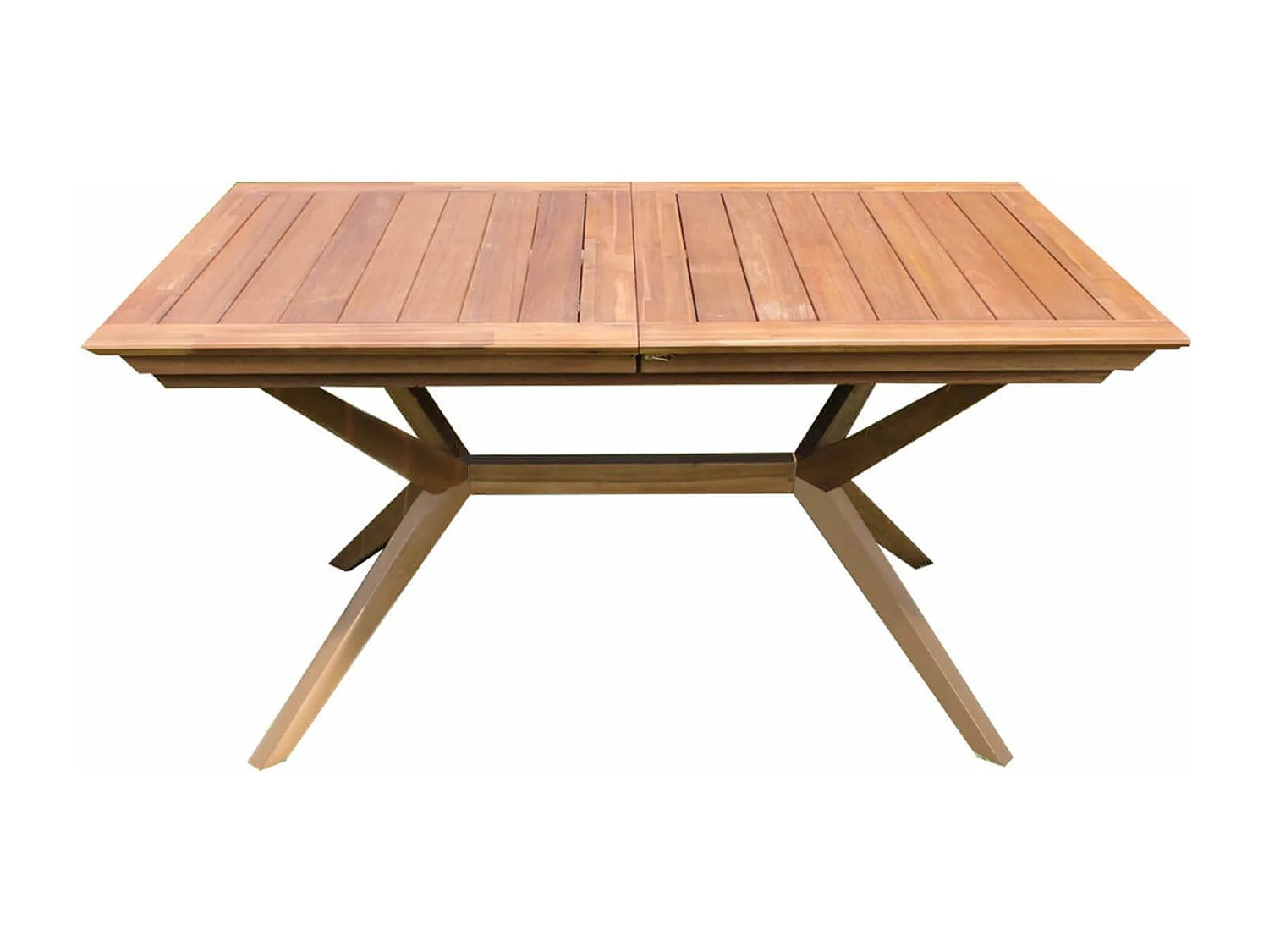 MilaniHome.it - Tavolo Rettangolare Allungabile In Legno Di Acacia 150/200x90 Per Esterno Giardino Portico Ristorante Bar Hotel Albergodi coloreMarrone