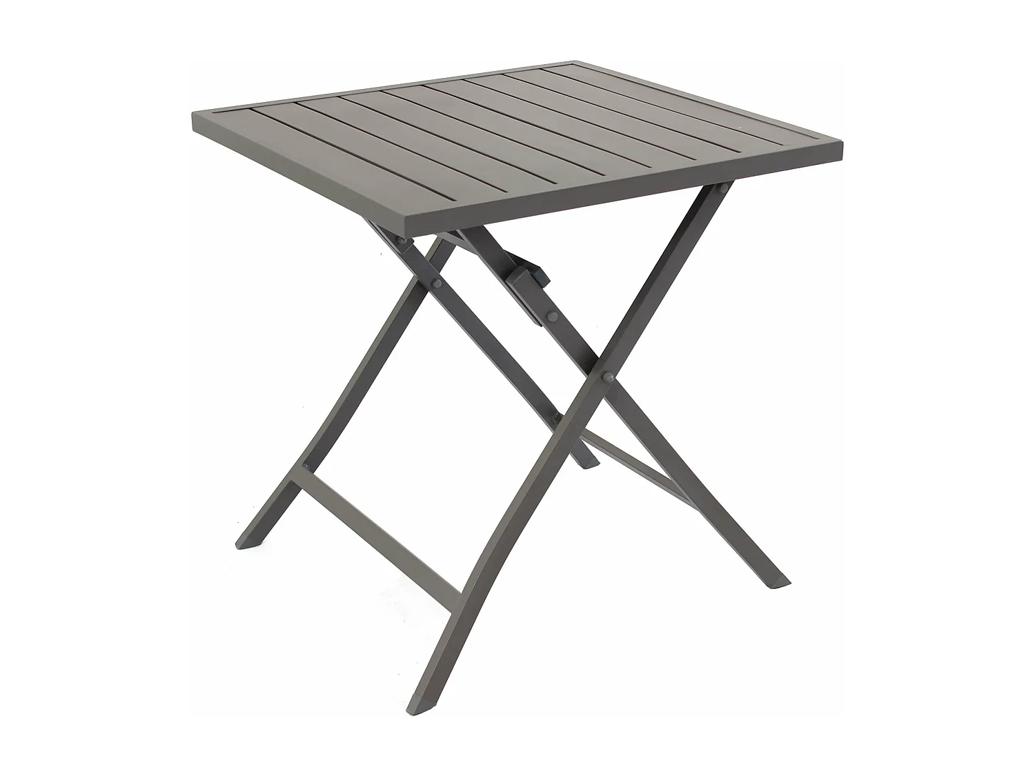 MilaniHome.it - Tavolo Da Giardino Pieghevole Salvaspazio In Alluminio 70x70 Colore Taupedi coloreTaupe