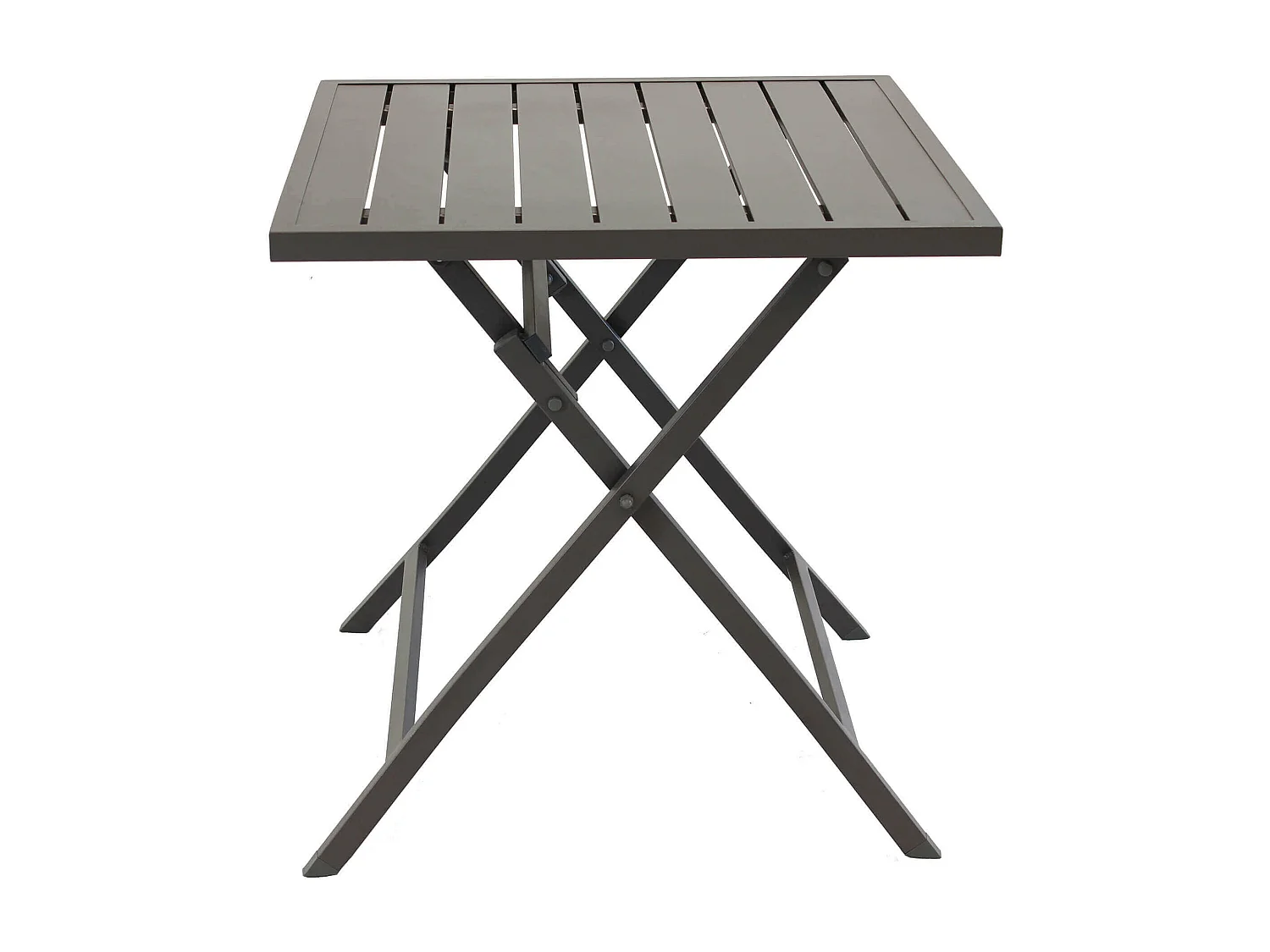 MilaniHome.it - Tavolo Da Giardino Pieghevole Salvaspazio In Alluminio 70x70 Colore Taupedi coloreTaupe
