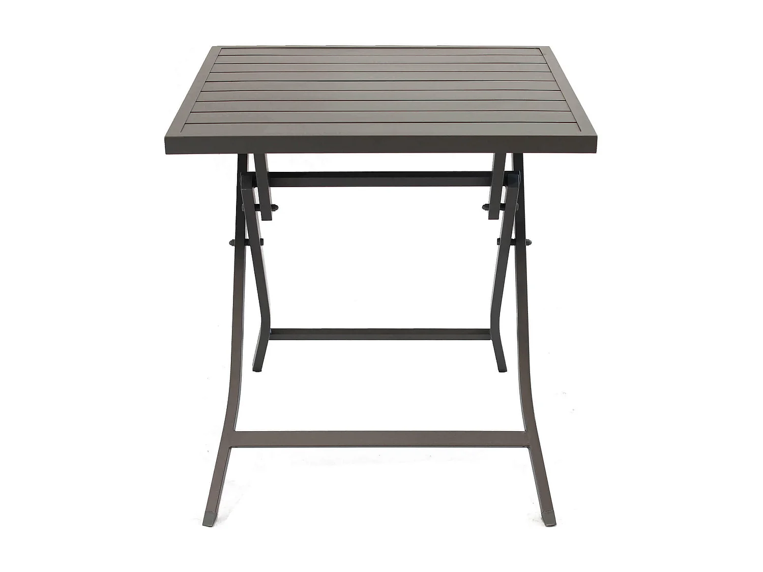 MilaniHome.it - Tavolo Da Giardino Pieghevole Salvaspazio In Alluminio 70x70 Colore Taupedi coloreTaupe
