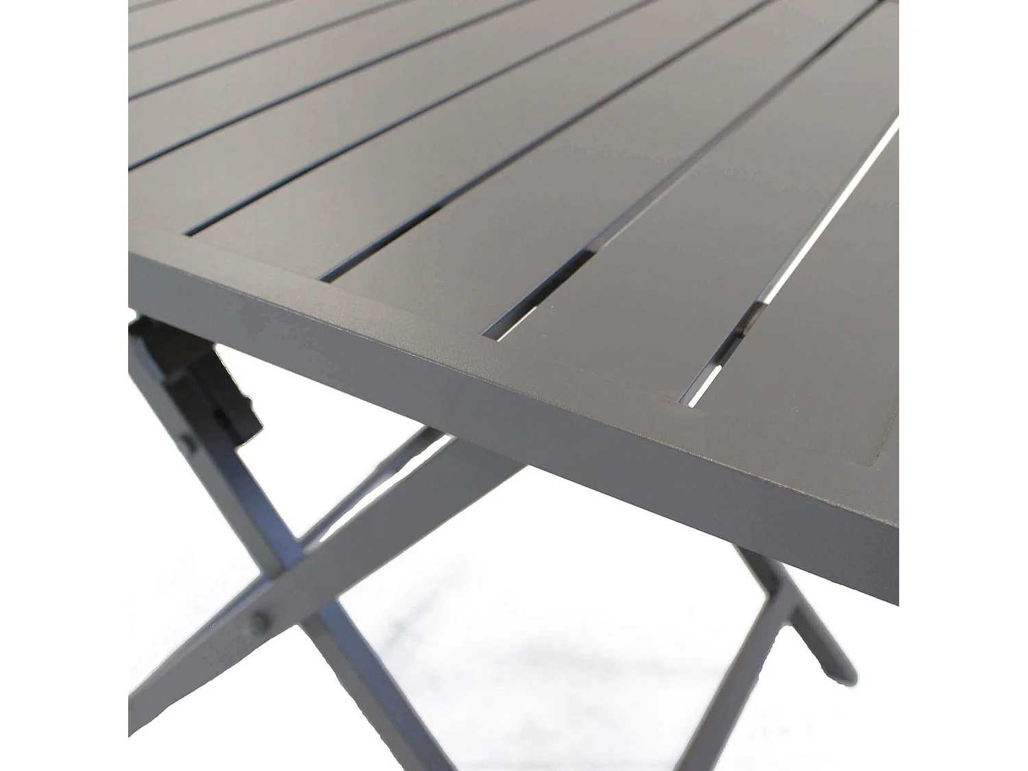 MilaniHome.it - Tavolo Da Giardino Pieghevole Salvaspazio In Alluminio 70x70 Colore Taupedi coloreTaupe