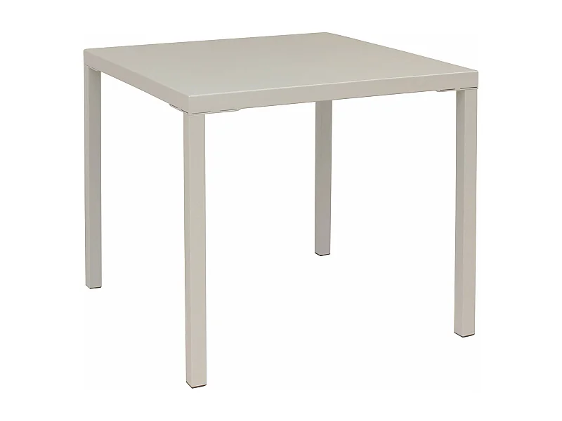 MilaniHome.it - Tavolo Quadrato Fisso In Ferro Tortora 80x80 Per Esterno Giardino, Portico, Ristorante, Gelateria Bar Hotel Albergodi coloreTortora