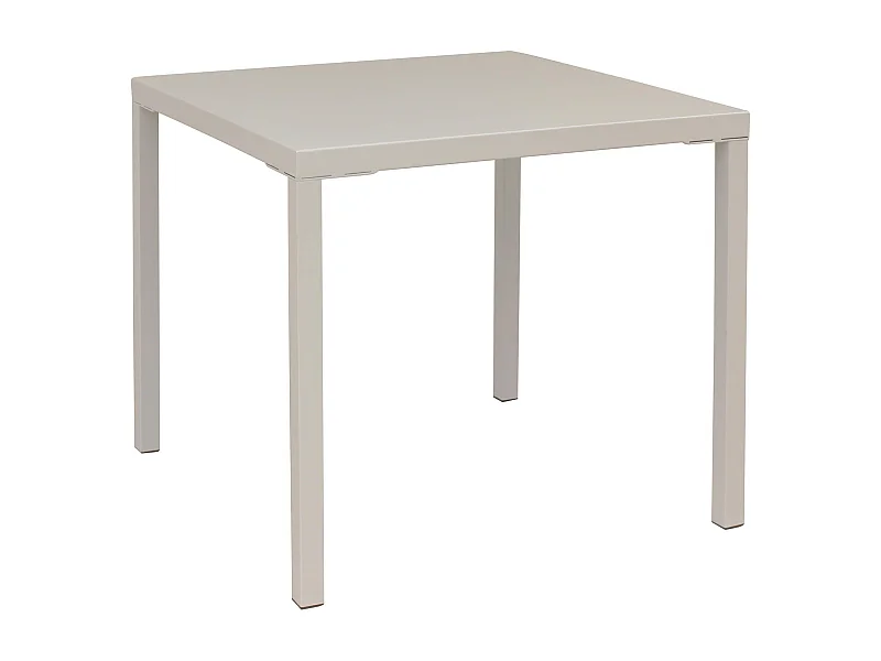 MilaniHome.it - Tavolo Quadrato Fisso In Ferro Tortora 80x80 Per Esterno Giardino, Portico, Ristorante, Gelateria Bar Hotel Albergodi coloreTortora