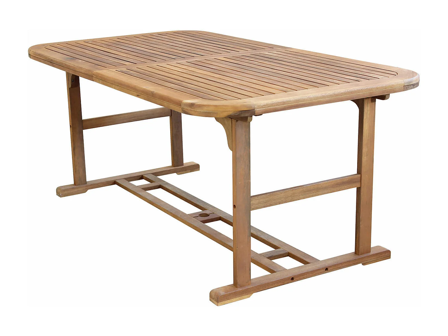 MilaniHome.it - Tavolo Rettangolare Allungabile In Legno Di Acacia 180/240x100 Per Esterno Giardino Portico Ristorante Bar Hotel Albergodi coloreMarrone