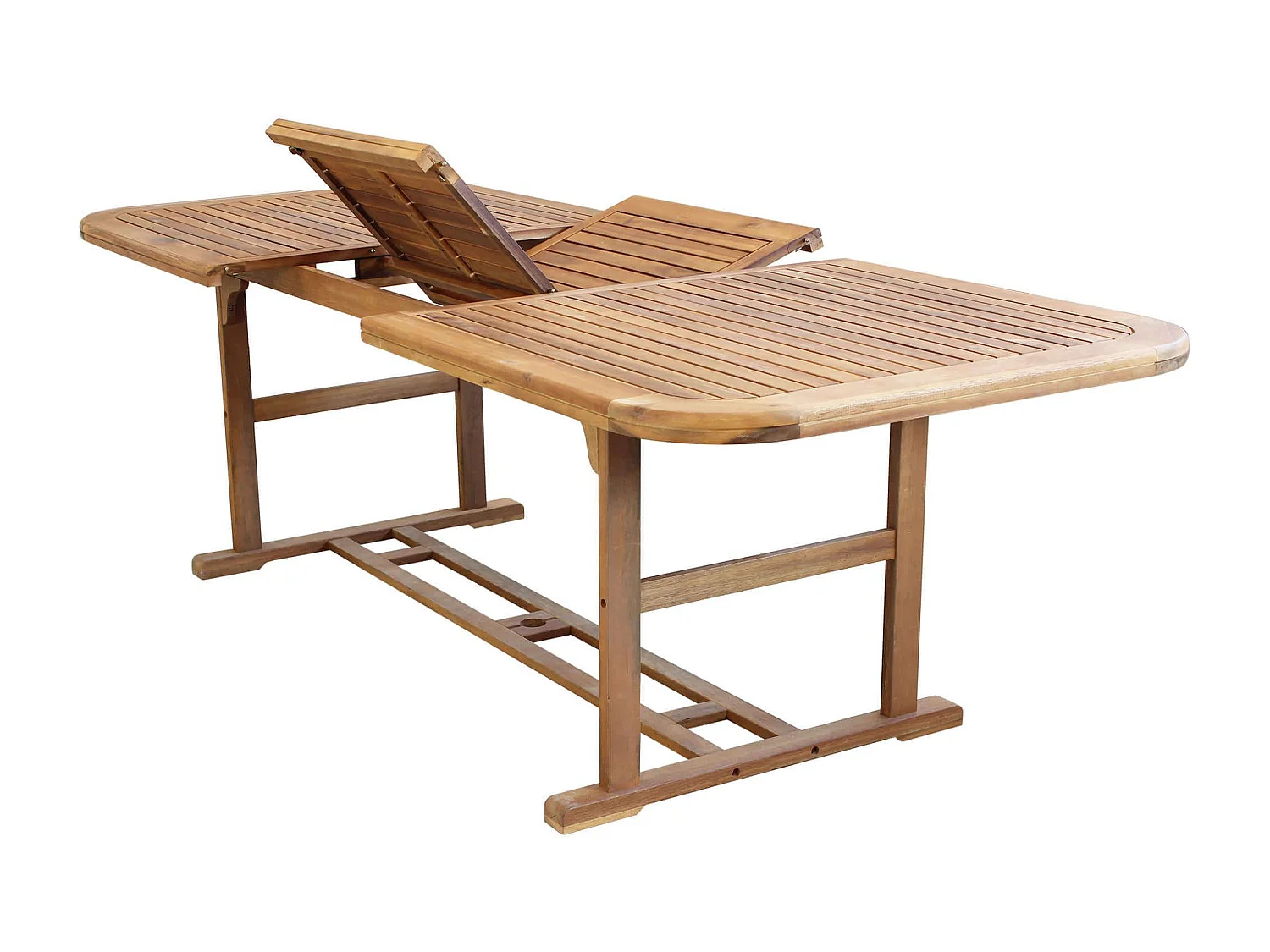 MilaniHome.it - Tavolo Rettangolare Allungabile In Legno Di Acacia 180/240x100 Per Esterno Giardino Portico Ristorante Bar Hotel Albergodi coloreMarrone