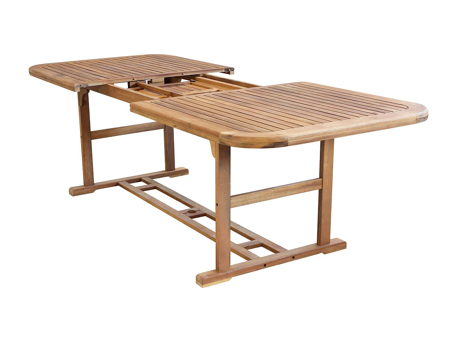 MilaniHome.it - Tavolo Rettangolare Allungabile In Legno Di Acacia 180/240x100 Per Esterno Giardino Portico Ristorante Bar Hotel Albergodi coloreMarrone