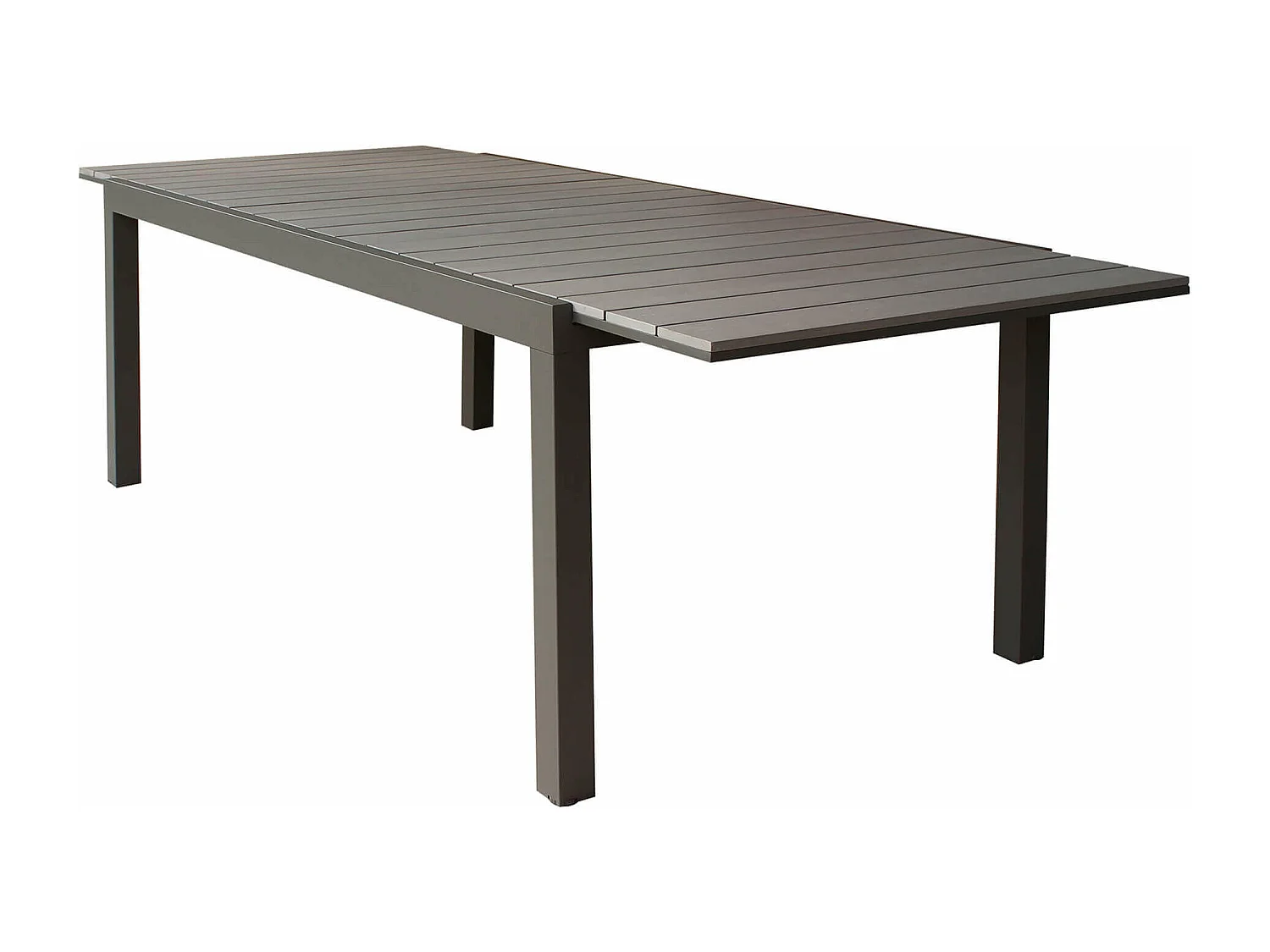 MilaniHome.it - Tavolo Rettangolare Allungabile In Alluminio taupe E Polywood 180/240x100 Da Esterno Giardino, Per Ristorantedi coloreTaupe