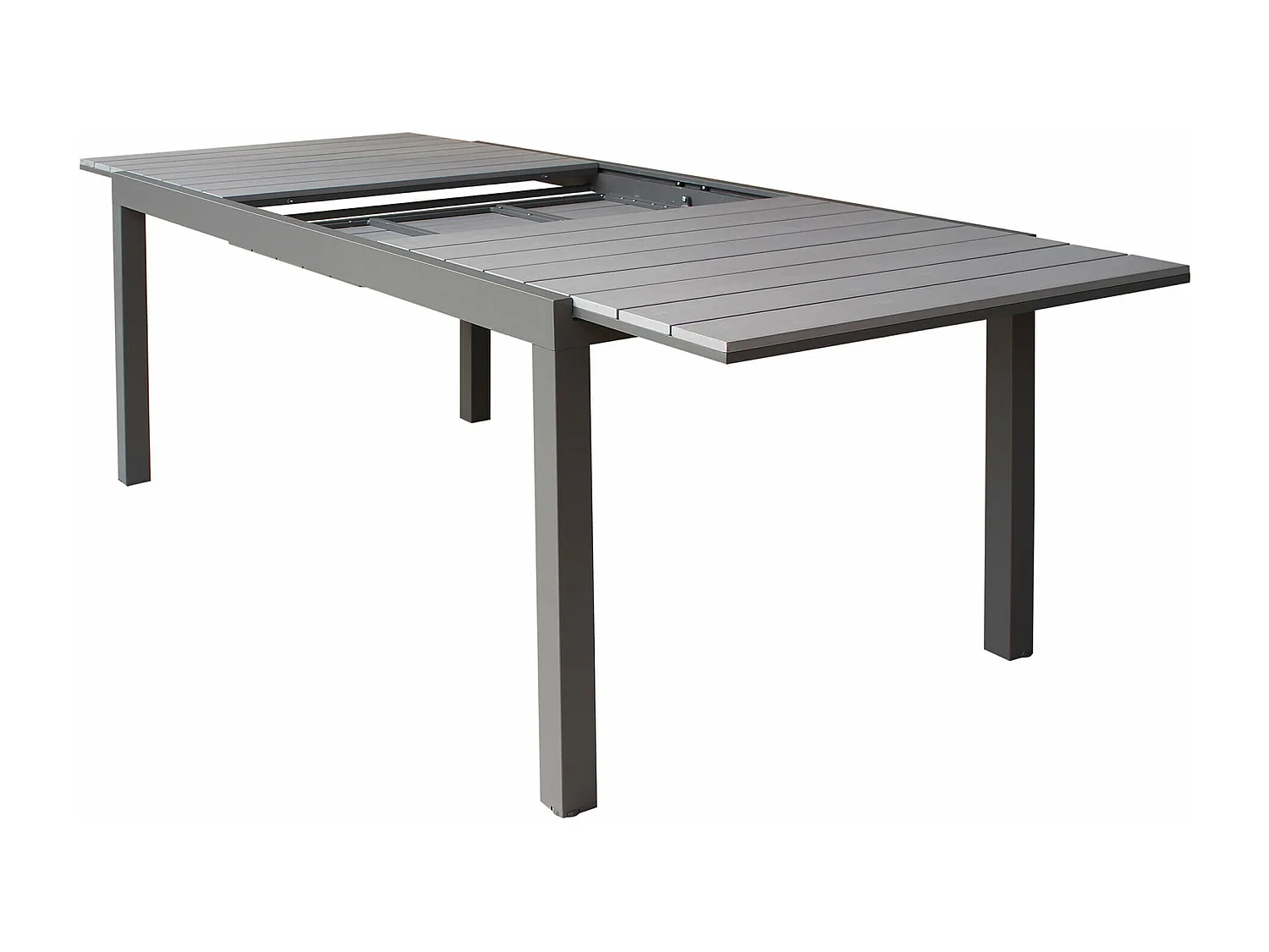 MilaniHome.it - Tavolo Rettangolare Allungabile In Alluminio taupe E Polywood 180/240x100 Da Esterno Giardino, Per Ristorantedi coloreTaupe