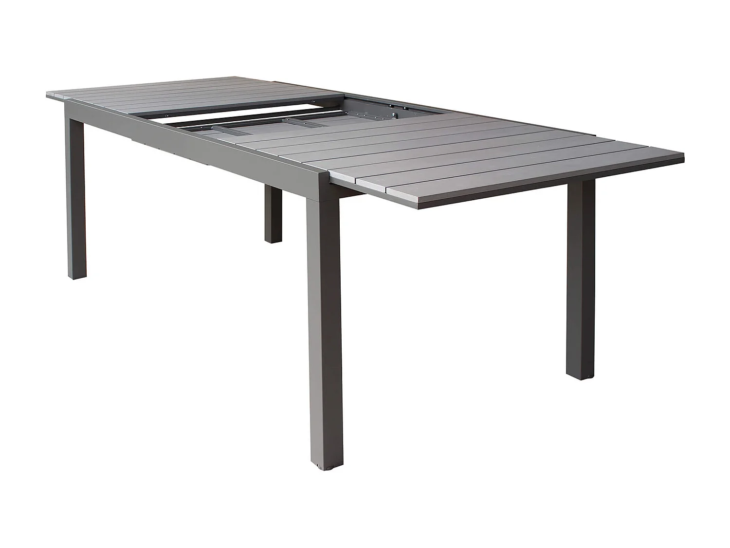 MilaniHome.it - Tavolo Rettangolare Allungabile In Alluminio taupe E Polywood 180/240x100 Da Esterno Giardino, Per Ristorantedi coloreTaupe