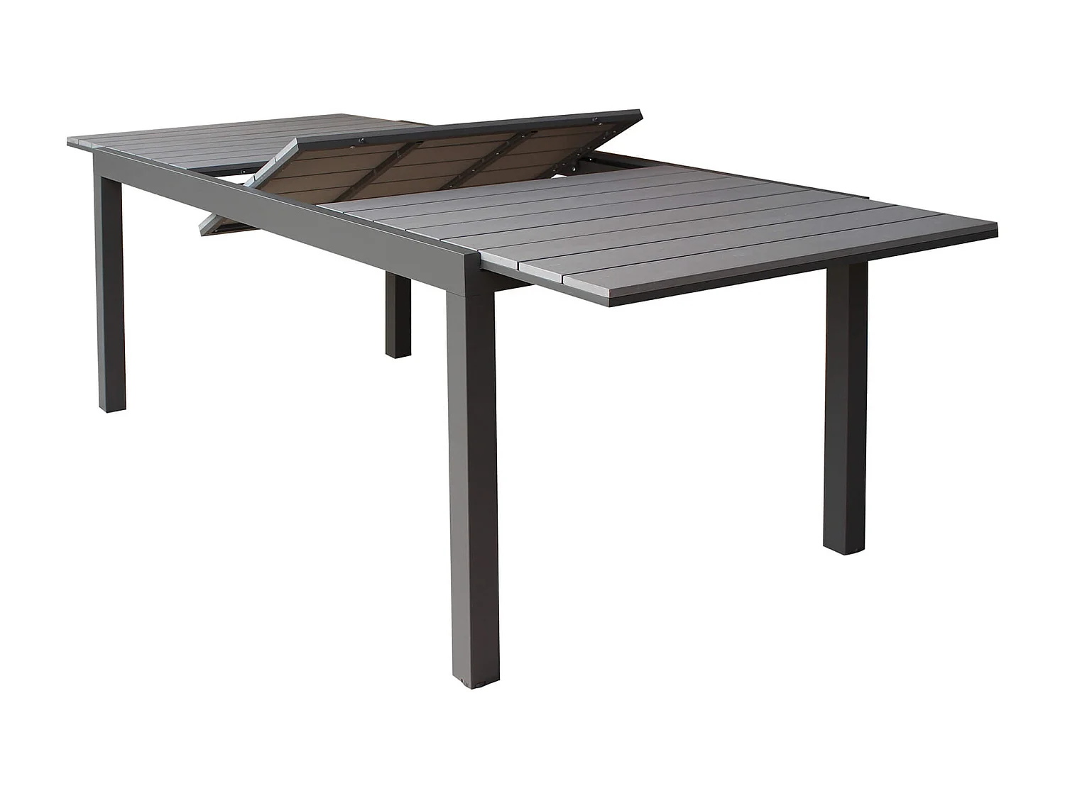 MilaniHome.it - Tavolo Rettangolare Allungabile In Alluminio taupe E Polywood 180/240x100 Da Esterno Giardino, Per Ristorantedi coloreTaupe