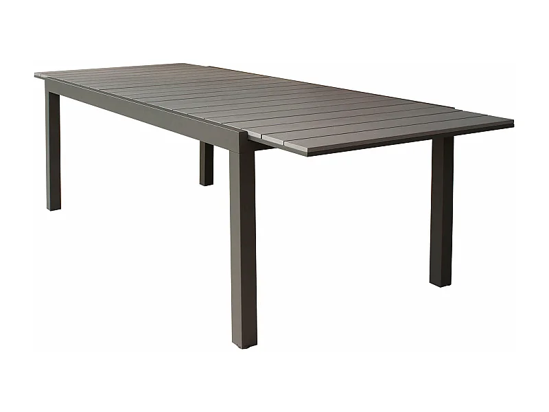 MilaniHome.it - Tavolo Rettangolare Allungabile In Alluminio taupe E Polywood 180/240x100 Da Esterno Giardino, Per Ristorantedi coloreTaupe