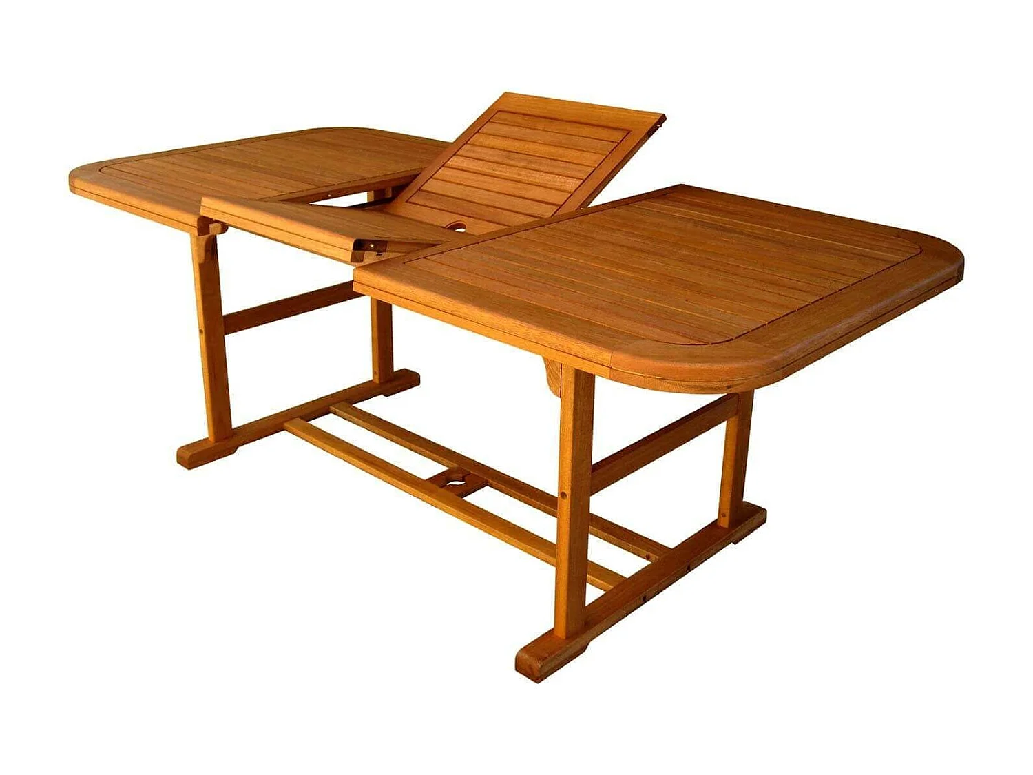 MilaniHome.it - Tavolo Rettangolare Allungabile In Legno Di Acacia 150/200x90 Per Esterno Giardino Portico Ristorante Bar Hotel Albergodi coloreMarrone